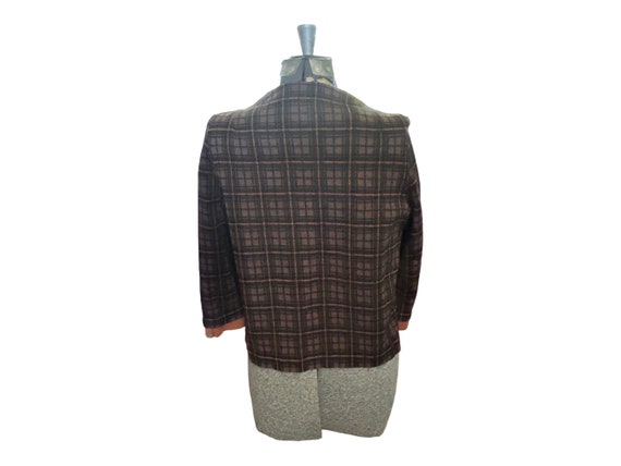 French Plaid Blazer. Vintage 1960s. 100% Soft Woo… - image 4