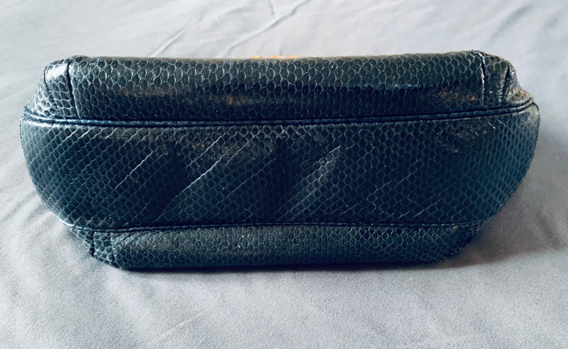 Judith Lieber Python und Lapis Geldbörse. Mit Goldspiegel und | Etsy