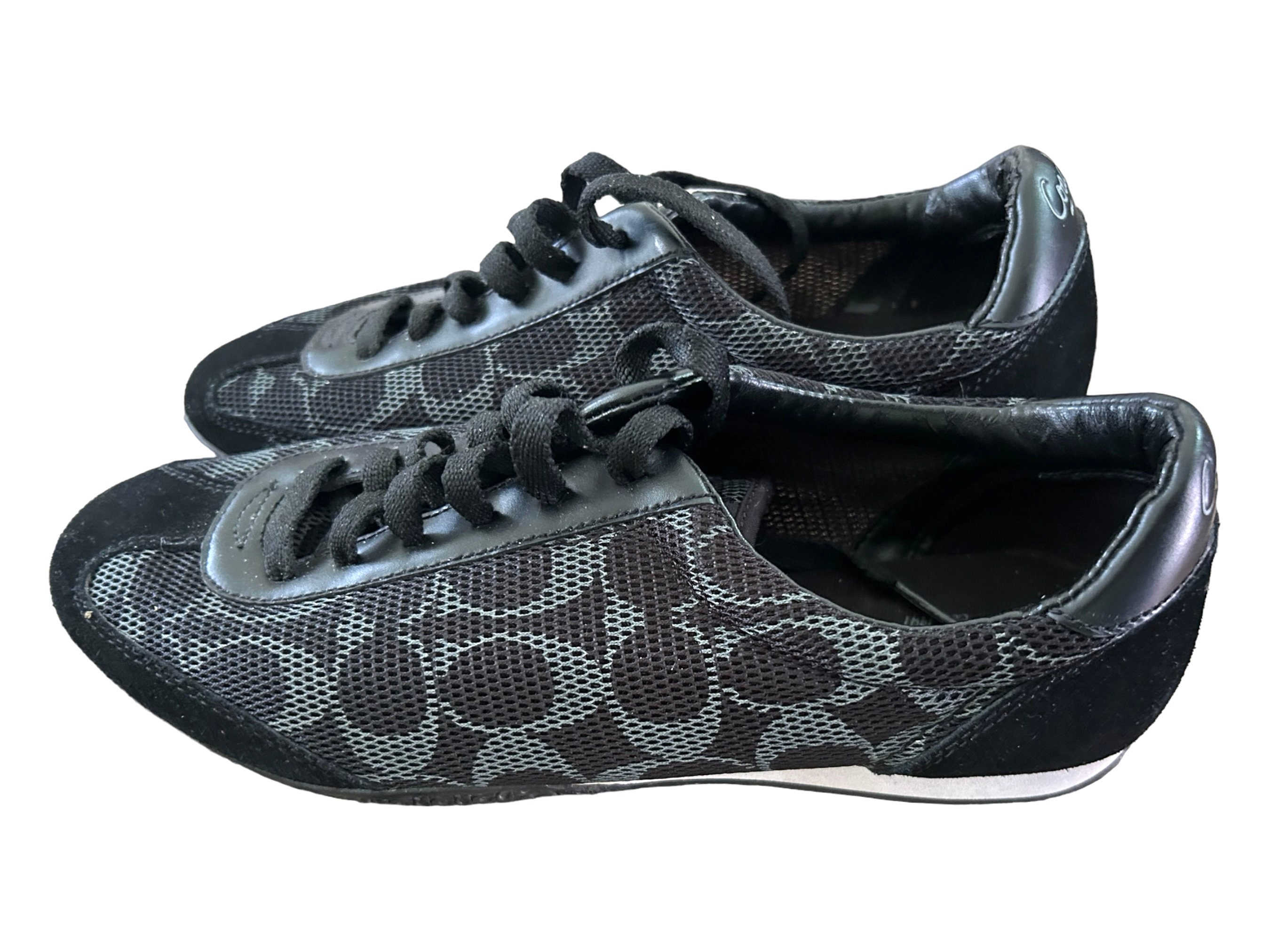 Women's black coach tennis shoes new arrivals
