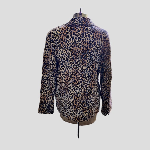 Leopard Blazer. Vintage Larry Levine Stretch. Wom… - image 4