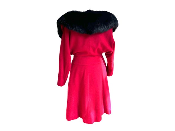 1960s. Evans Wool and Black Fur Trimmed Coat. Sty… - image 7