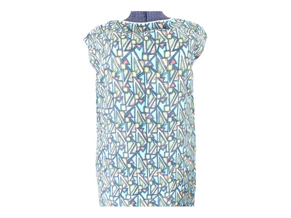 Triangle Print Dress. Sleeveless Cotton. - image 3
