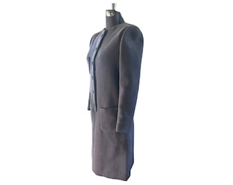 Nina Ricci Kleid. Paris-Boutique. Grauer Anzug Vintage Style. 1950er Jahre.