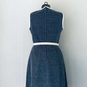 Textured 1960s Dress. Gray and White Butte Vintage. image 3