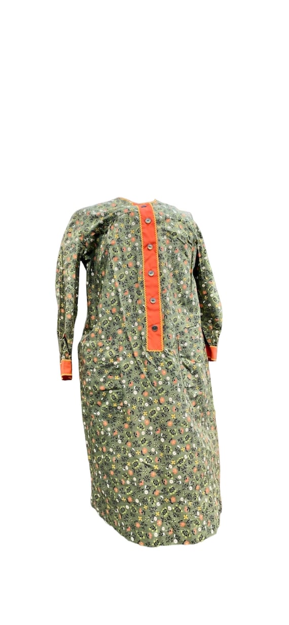 Flower Print Smock Dress 1960s “Coquette”