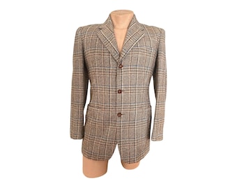 Blazer vintage pour homme. Boutique pour hommes Carson Pirie Scott. Laine, doublure en soie. Taille 38.