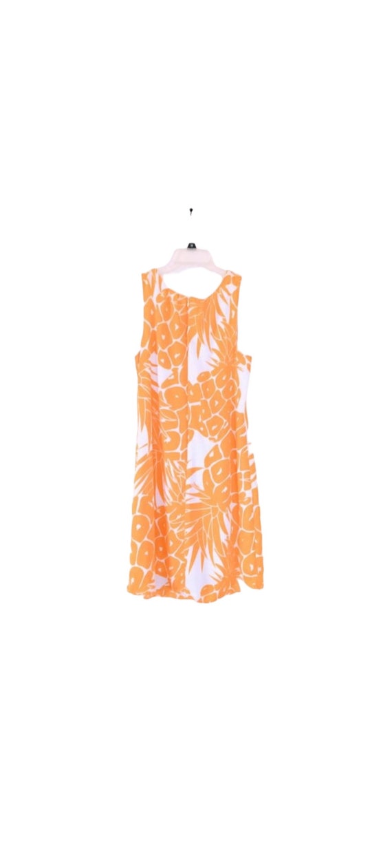 Pineapple Print Dress. Sleeveless Worthington 1980