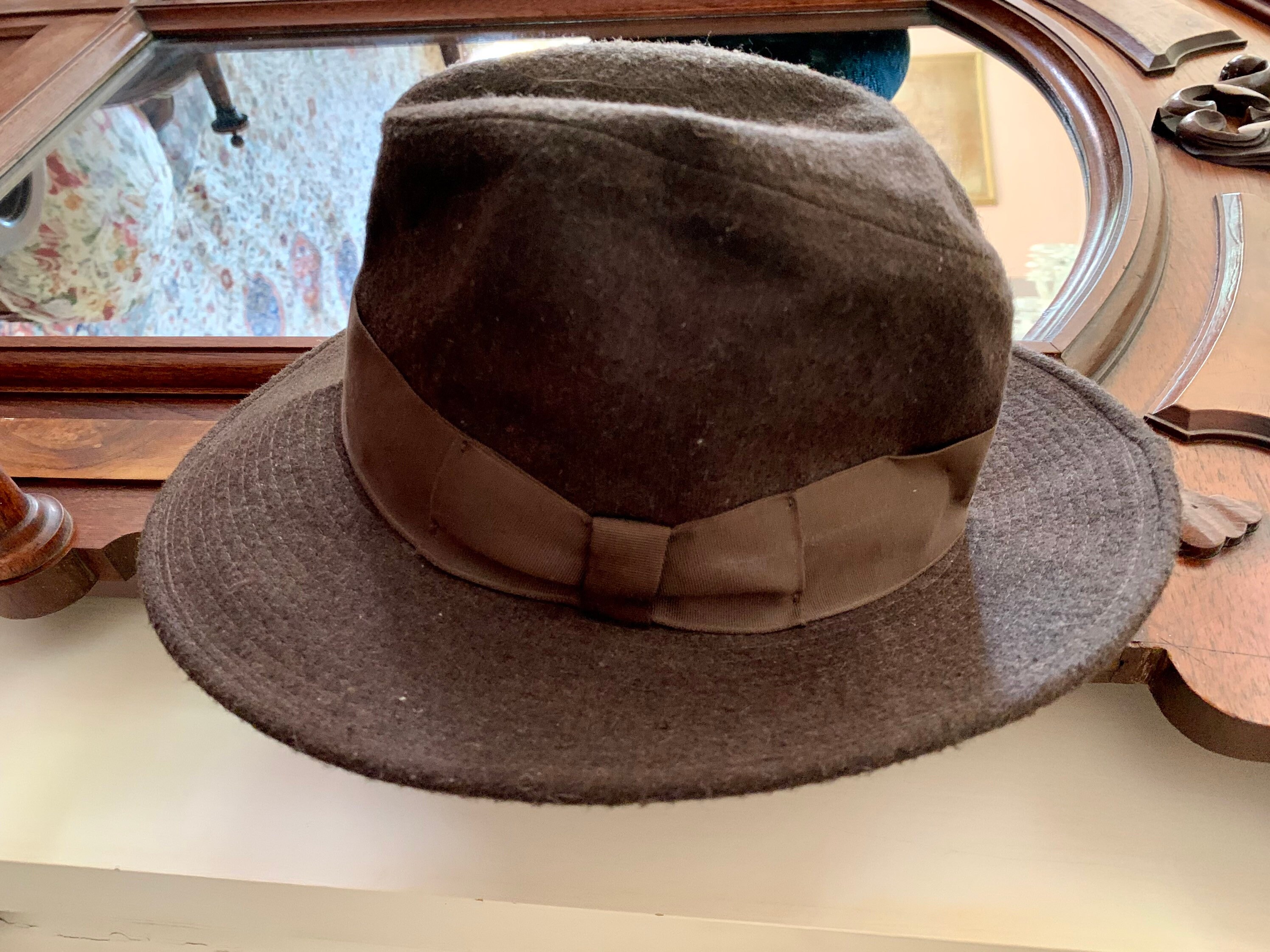 Indiana Jones Vintage Hat. Brown Wool 