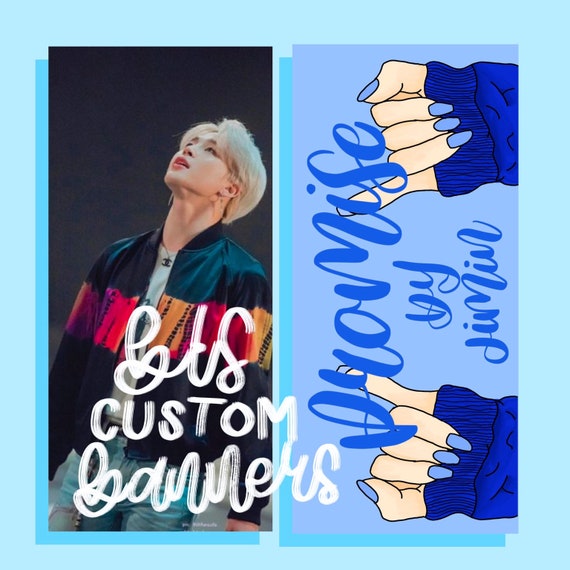 Kpop Banner Bts Custom Made Etsy