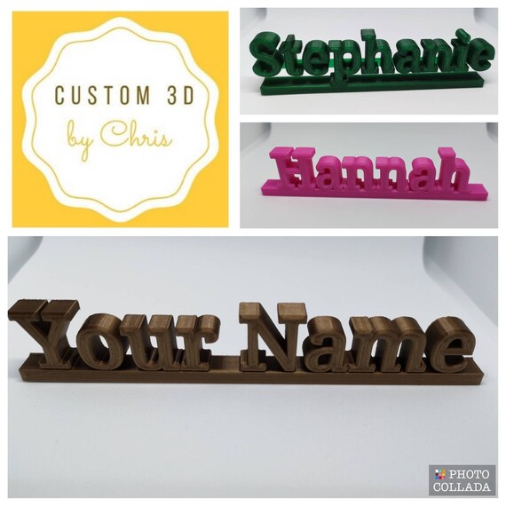 Custom Name Plate Name Tag Desk School Office Cake Etsy