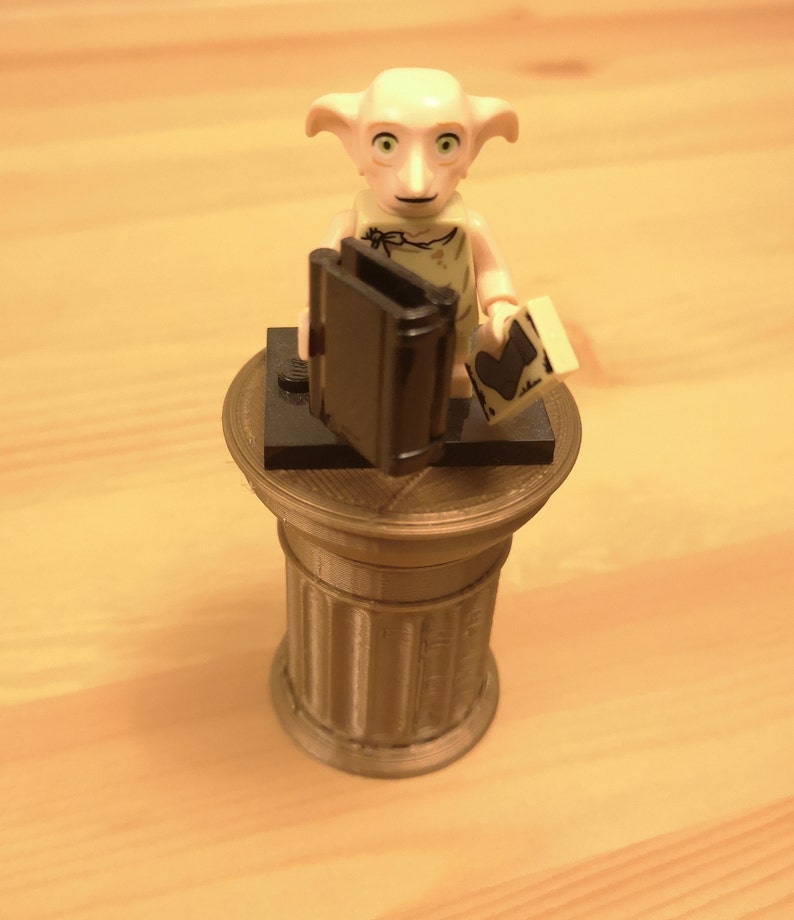 A good size for a dnd 5e mini other RPG action figure or doll Golden pedestal to display your favorite lego minifigure or any small toy