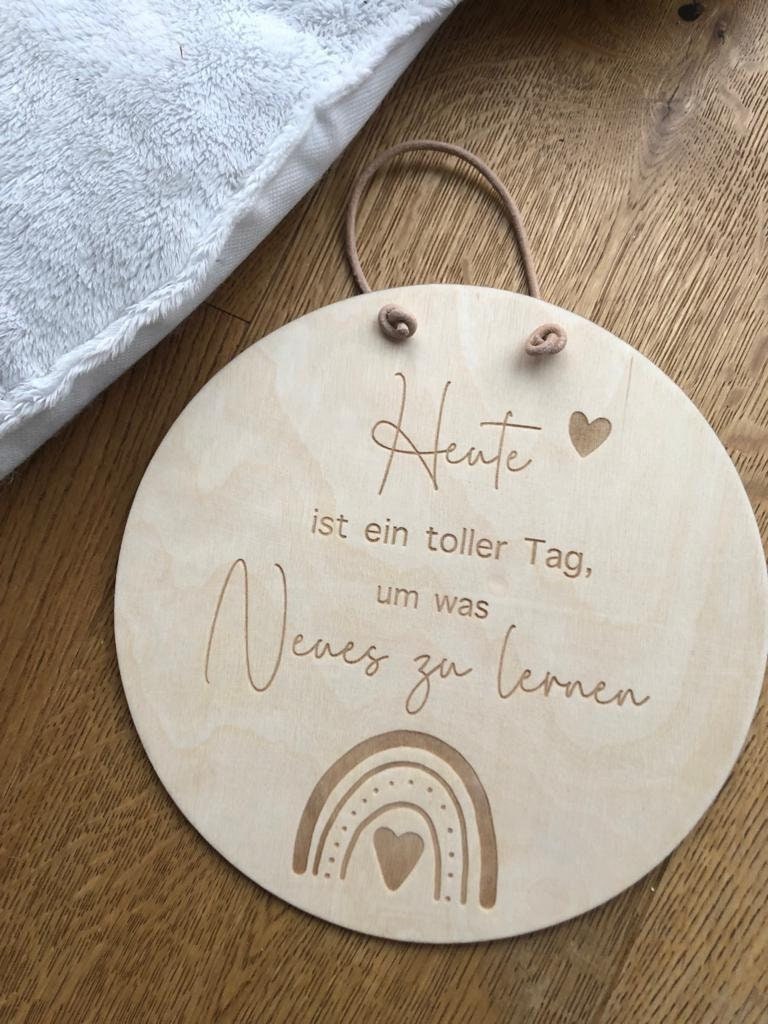 Schild mit Spruch Holzscheibe Heute ist ein toller Tag um Etsy Österreich