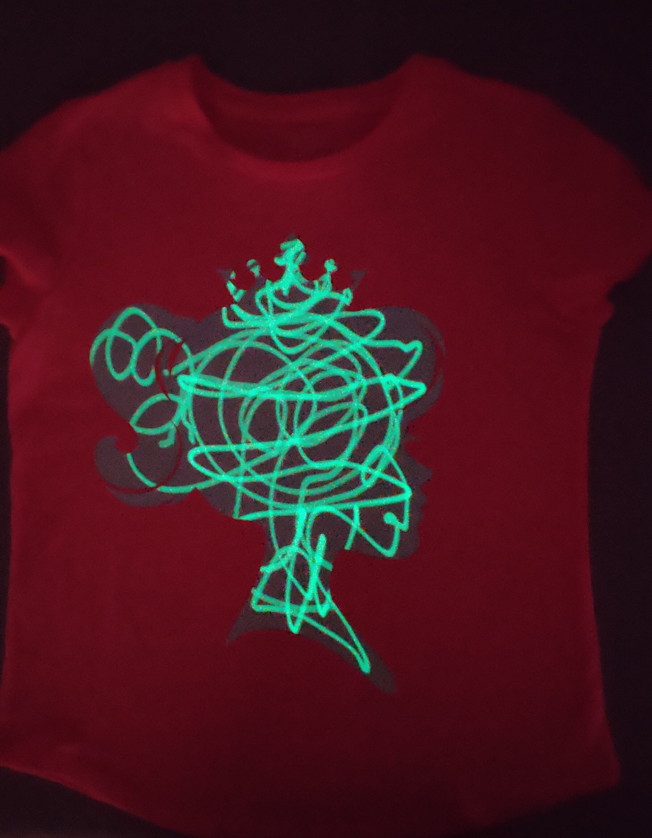 Illuminated Interactive Glow in The Dark girl TShirtFun for Etsy