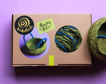 Coil Basket Kit (Sea Grass) | DIY Basket Weaving Kit | Raffia Basket | Craft Kit | Handmade Basket Kit | DIY Kit | Wickelkorb