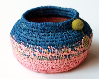 Coil Basket (Ocean Sunset) / Homewares Basket handmade