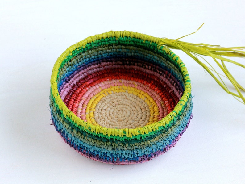 Coil Basket Kit rainbow DIY Basket Weaving Kit Raffia Etsy