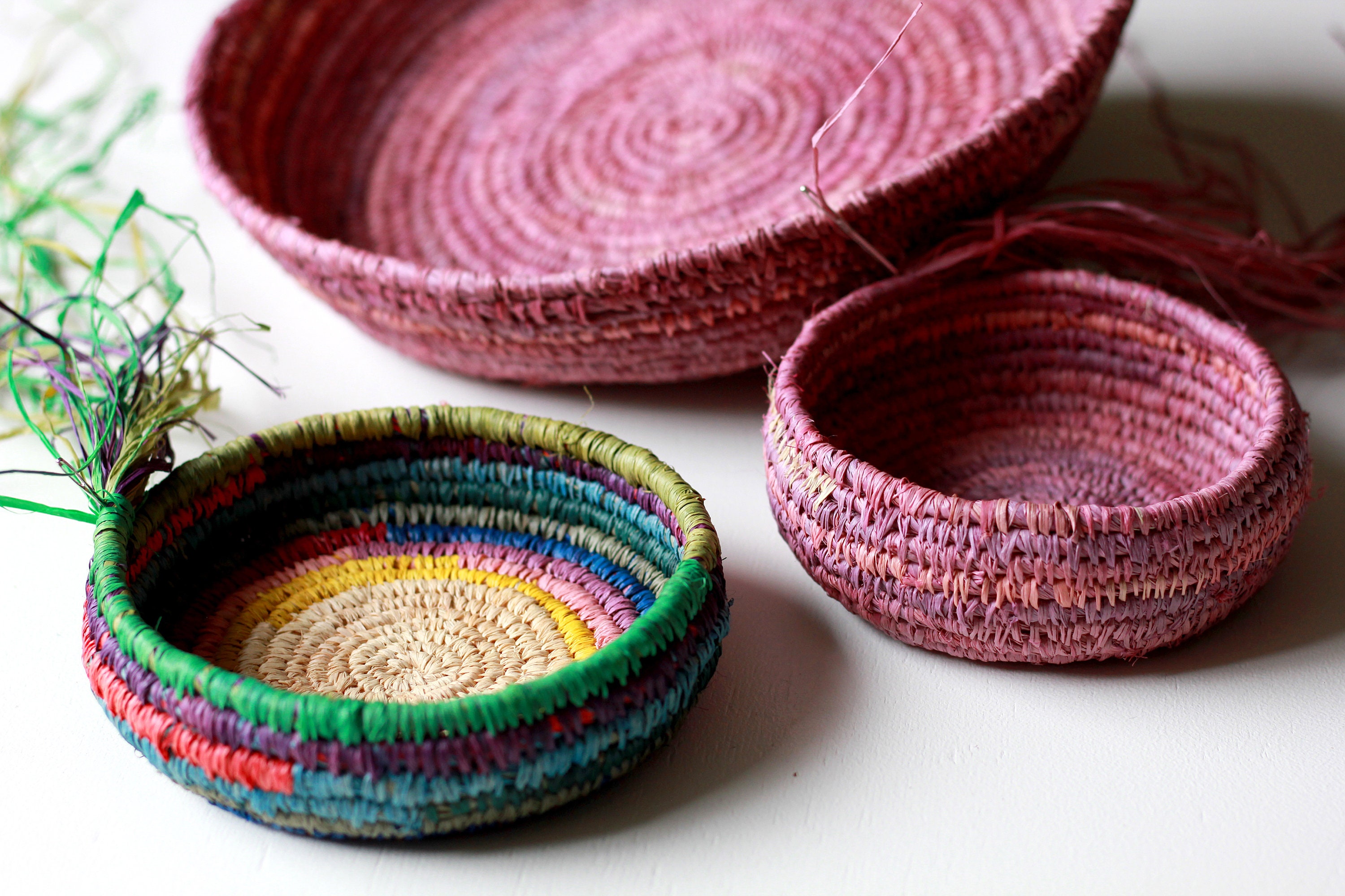 Coil Basket Kit lilac DIY Basket Weaving Kit Raffia Etsy