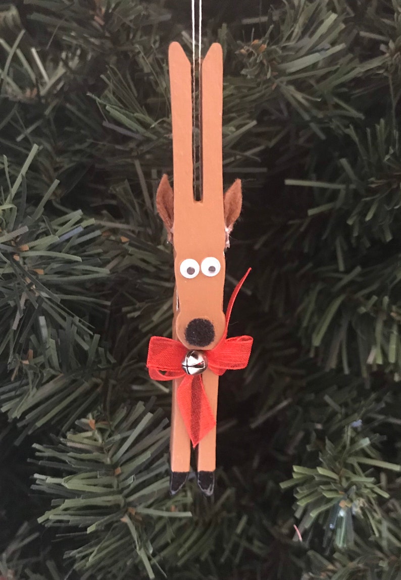 Clothespin Reindeer Ornament Etsy