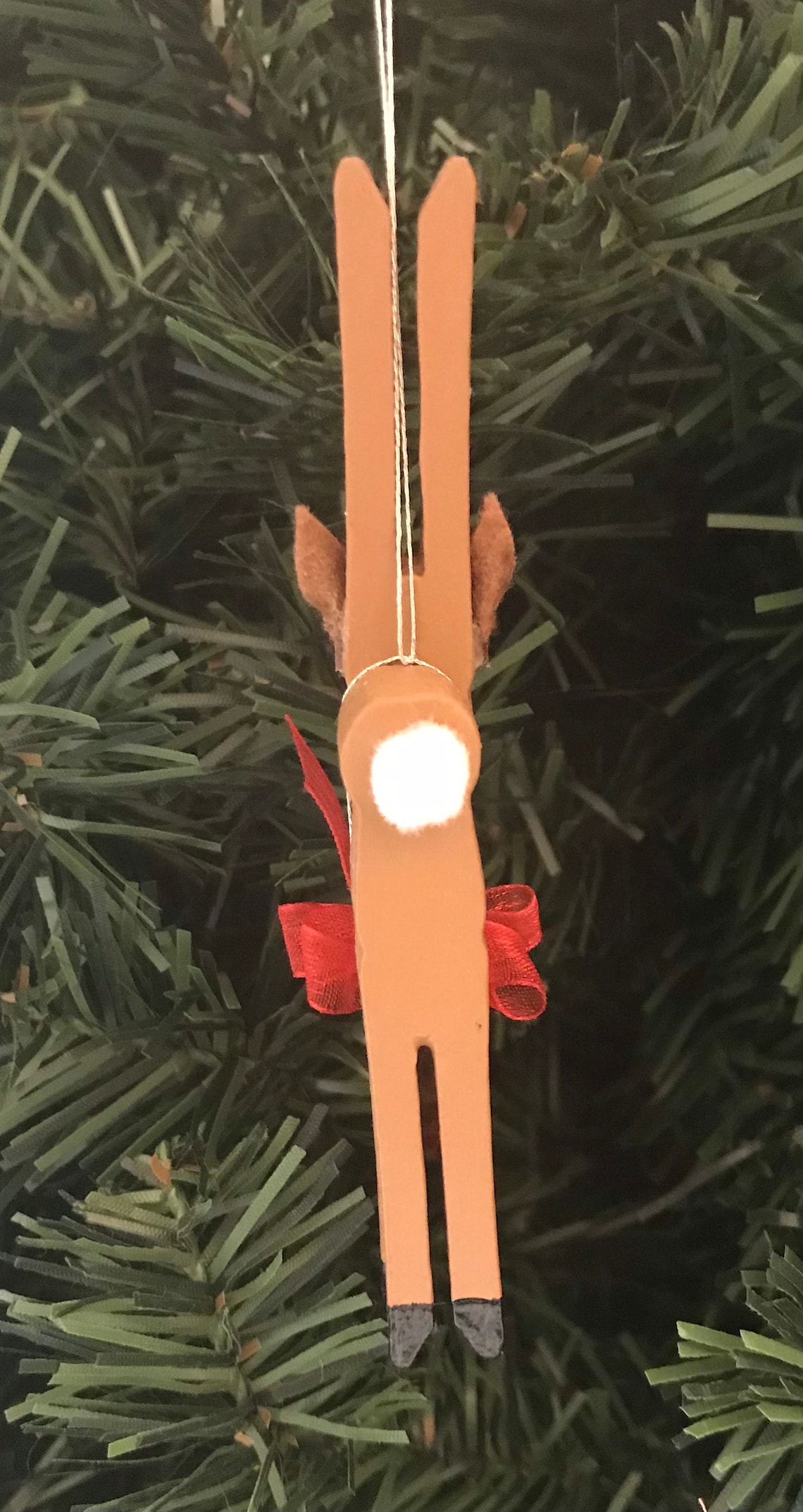Clothespin Reindeer Ornament Etsy