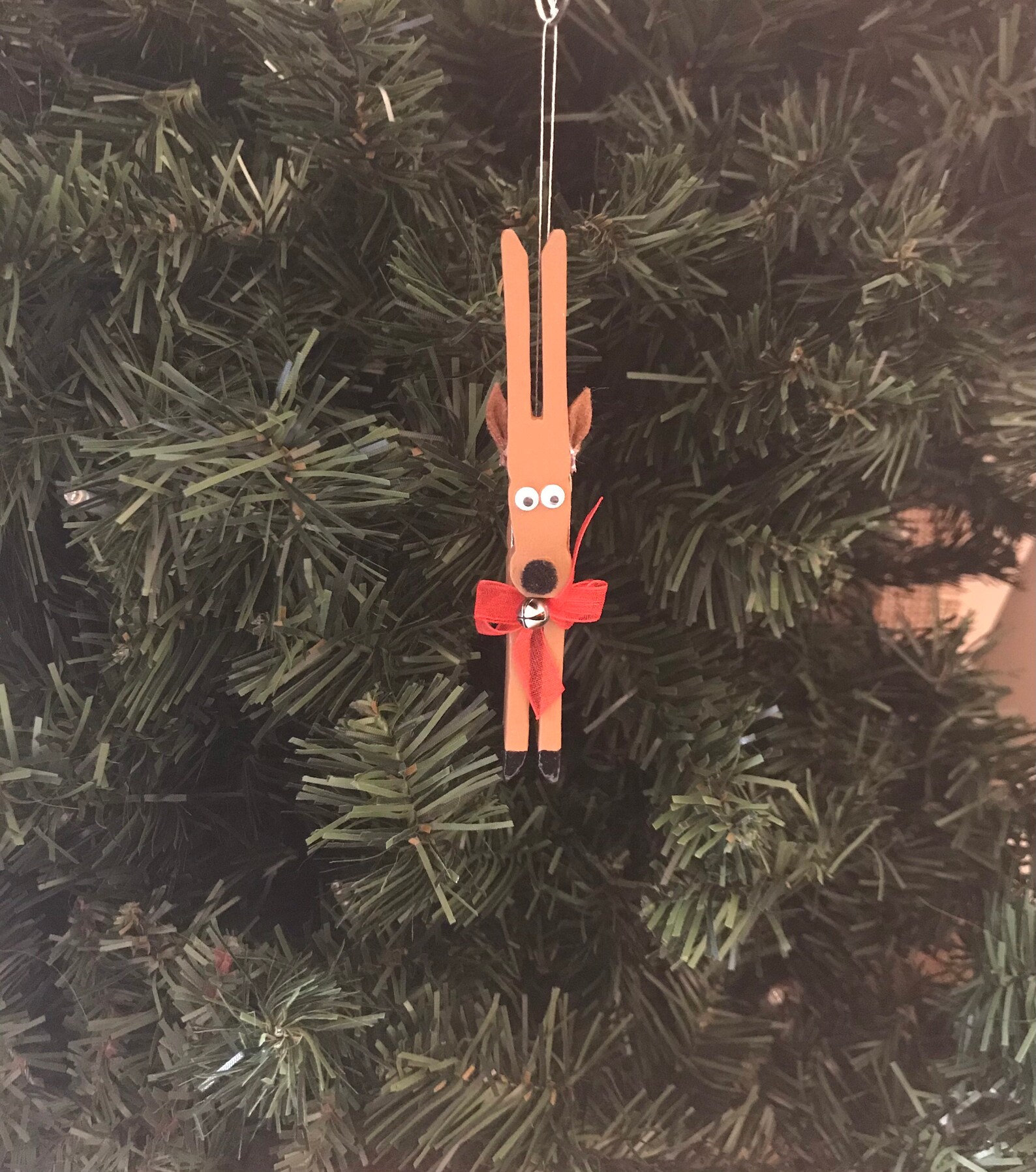 Clothespin Reindeer Ornament Etsy