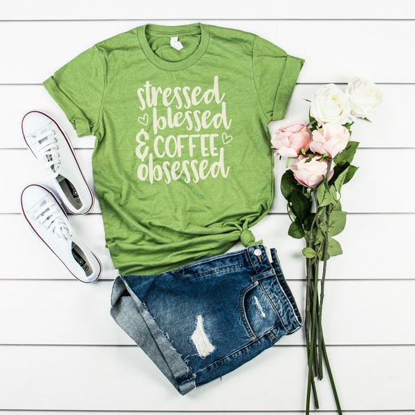 Stressed Blessed Coffee Obsessed Fisherman Hat | Foldable Sun Cap With UV Protection, Made In USA