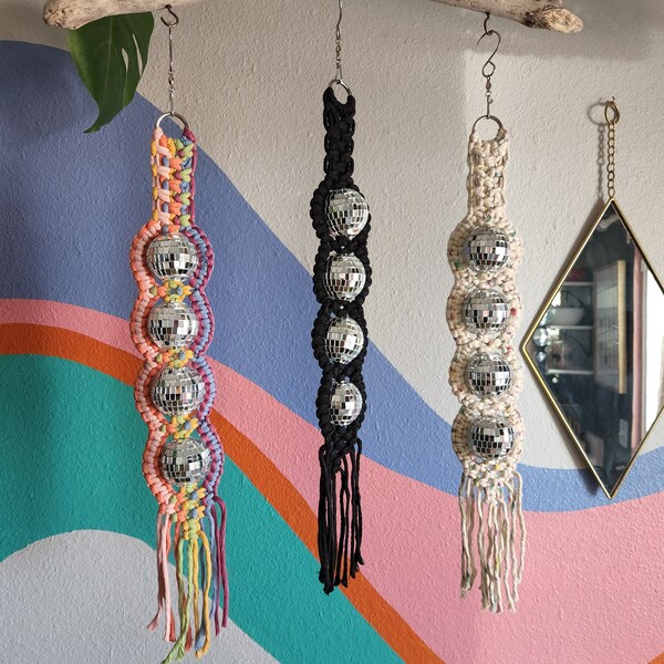 4 Tier Disco Spinner - Macrame Disco Hanger