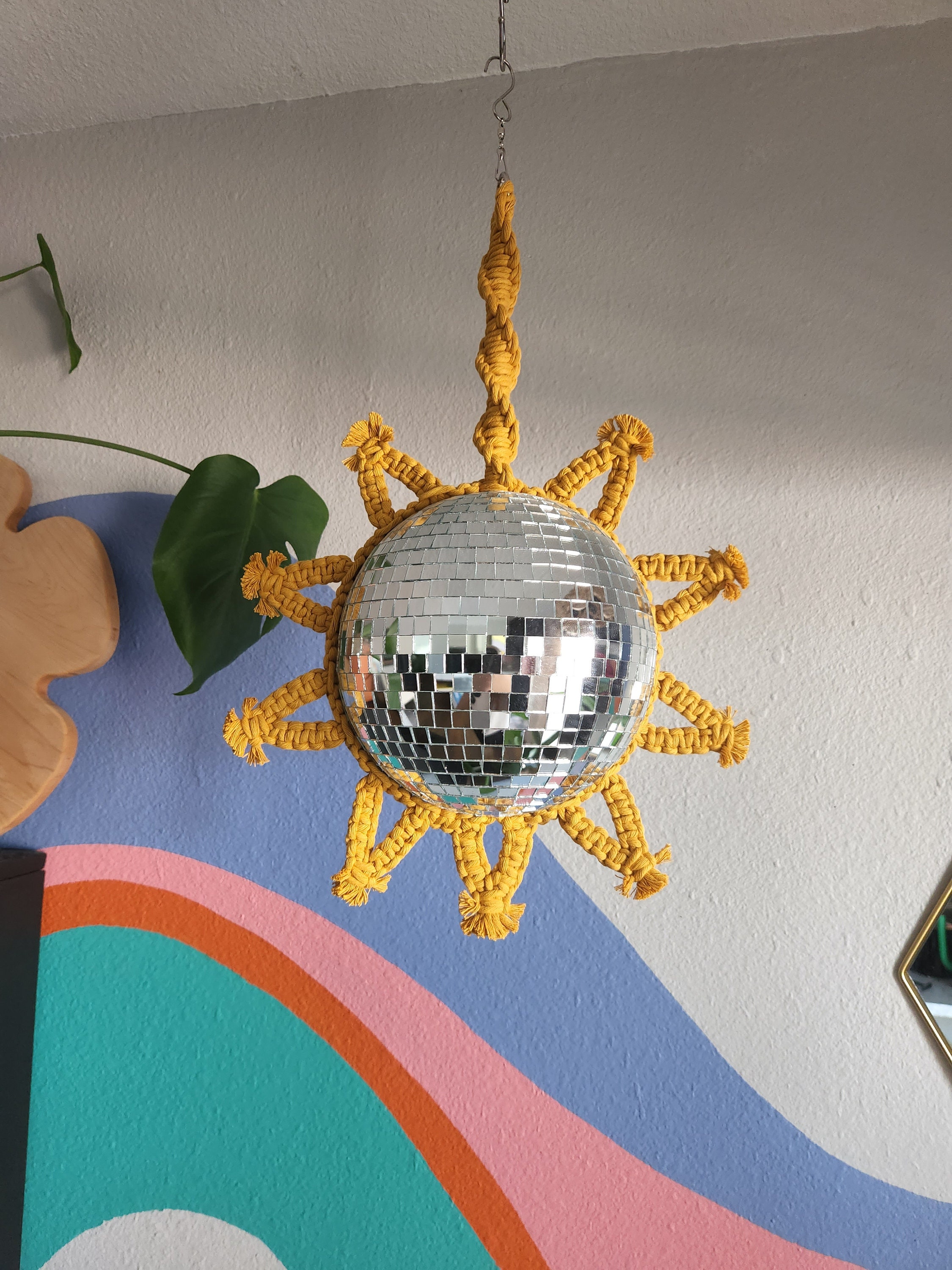 Disco Sun - Custom Disco Spinner - Macrame Sun