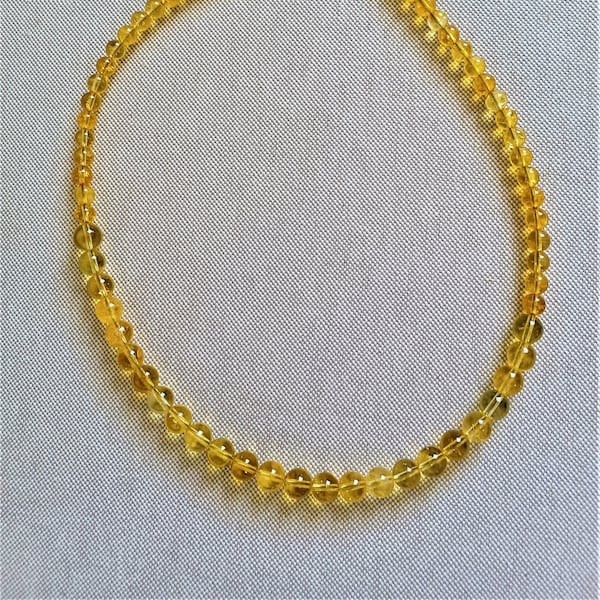 Collier 49 cm perles pierre naturelle de citrine