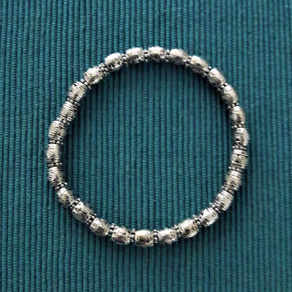 Bracelet  cm perles argent tibétain