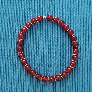 18 cm bracelet in natural cornaline beads