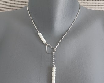 Natural mother-of-pearl shell pearl necklace