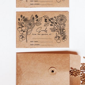 Flower Seed Packet Stamp, Fill in the Blank Seed Packet, Seed Labeling Stamp, From the Garden Of, Tomatoes, Dinnerplate Dahlias, Blackberry