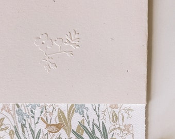 BEATRICE Floral Embosser | Simple Envelope Embosser, Emboss Wedding Envelopes, Flower Embosser, Floral Wedding, Wildflower Wedding Embosser