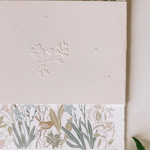 BEATRICE Floral Embosser | Simple Envelope Embosser, Emboss Wedding Envelopes, Flower Embosser, Floral Wedding, Wildflower Wedding Embosser