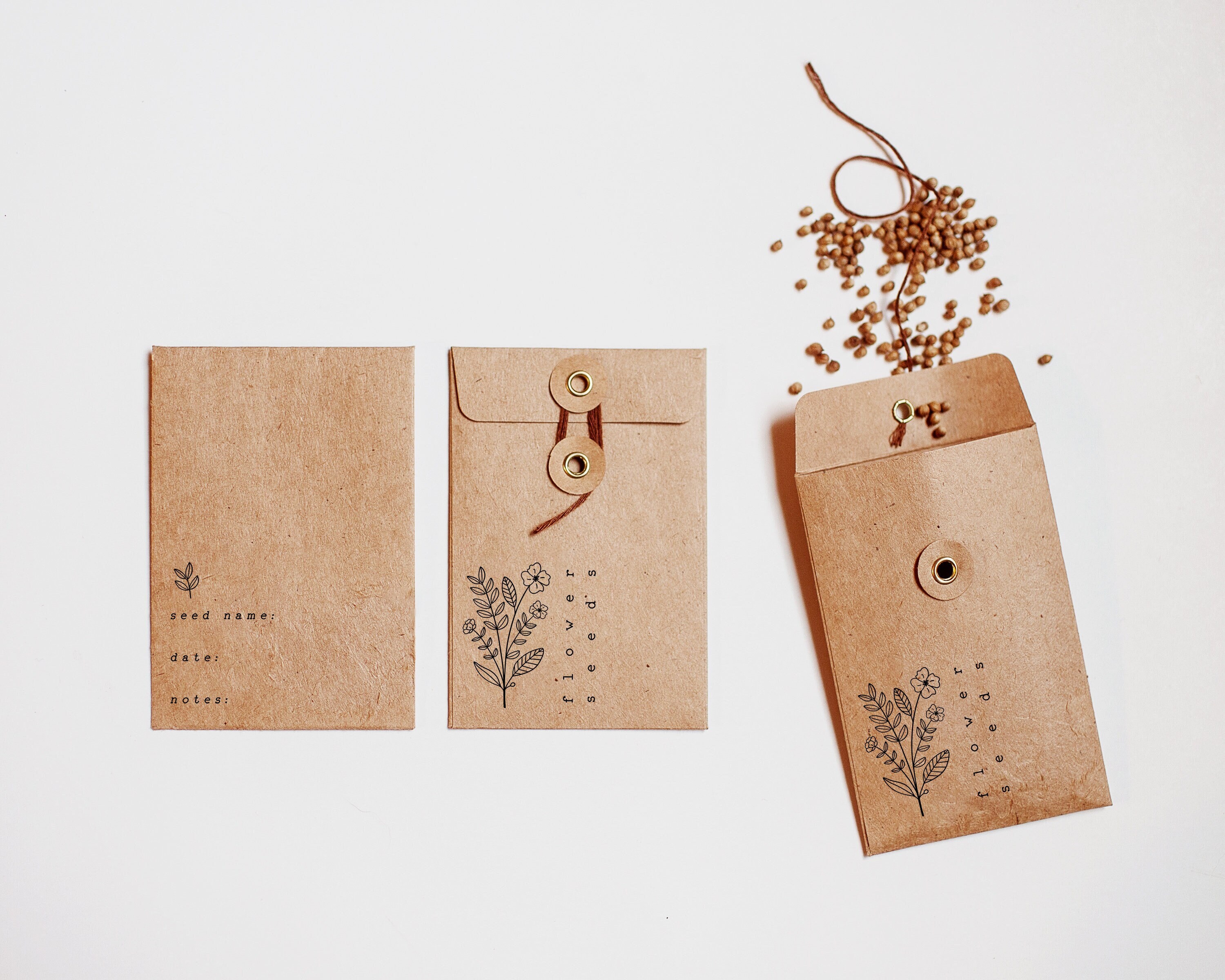 Seed Labels Flower Seed Labeling Stamp Set for Seed Etsy
