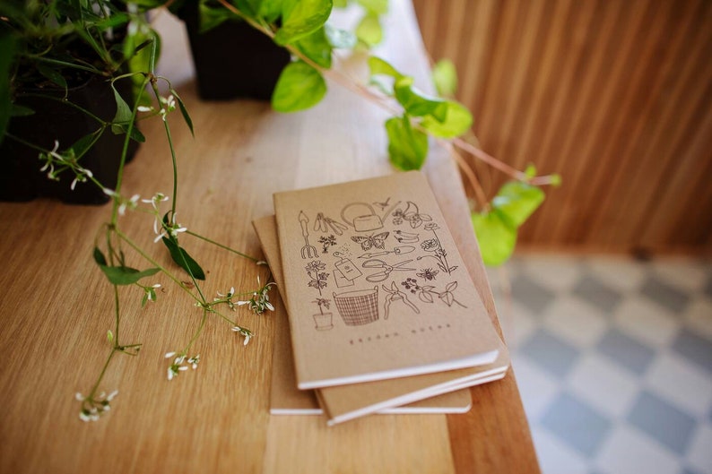 Garden Notes Notebook, Garden Tools, Gardening Tools Art, Notebook For Garden, Greenhouse Notes, Mini Notebook, Pocket Notebook, Small Notes image 2