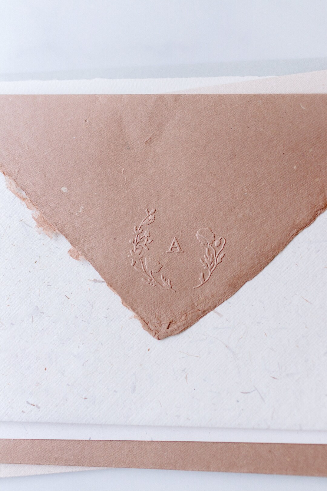 Monogram Floral Embosser Simple Envelope Embosser, Emboss Wedding