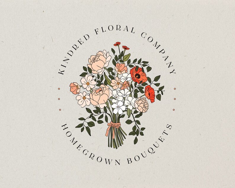 Floral Branding Primary and Secondary Logos Logo Mark - Etsy