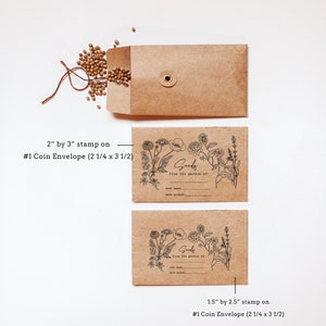 Flower Seed Packet Stamp, Fill in the Blank Seed Packet, Seed Labeling Stamp, From the Garden Of, Vintage Seed Packet, Floral Seed Packet image 2