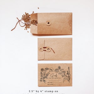 Flower Seed Packet Stamp, Fill in the Blank Seed Packet, Seed Labeling Stamp, From the Garden Of, Vintage Seed Packet, Floral Seed Packet image 3