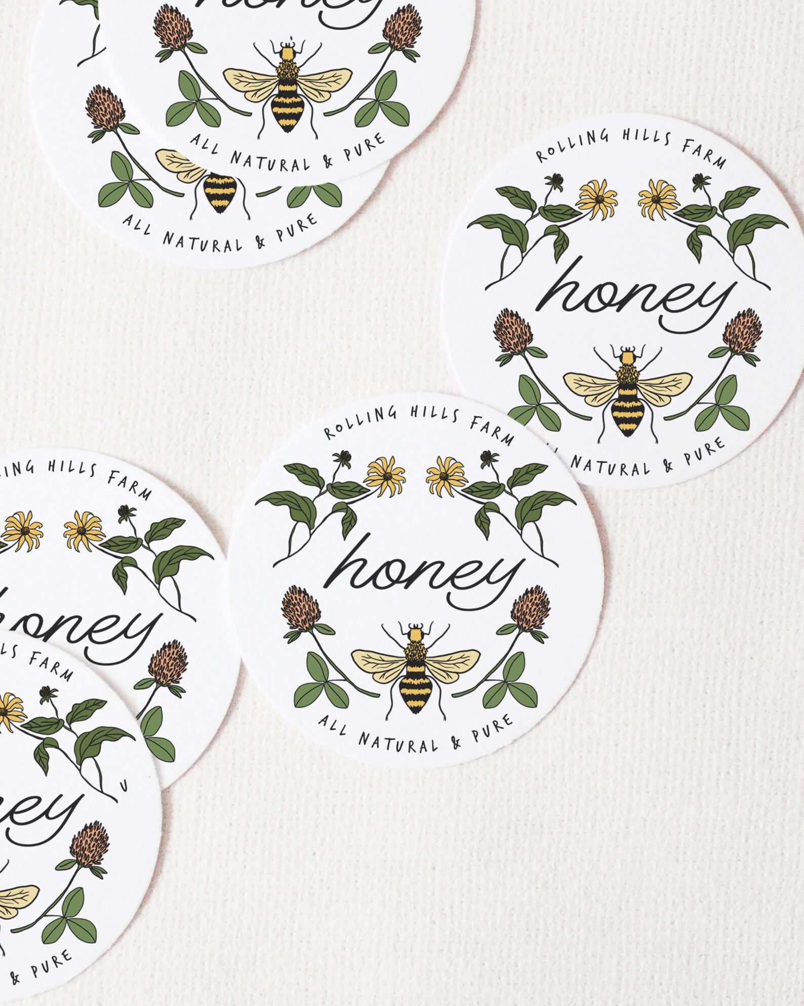 Custom Honey Label Sticker Raw Honey Labels Sticker Honey Etsy