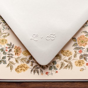 Monogramm Präger | Einfache Umschlag Embosser, Prägung Hochzeitsumschläge, Buchstabe Monogramm Embosser, einfache Hochzeit, Schreibschrift Embosser Modern