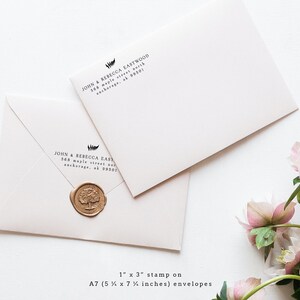 Fern Address Stamp, Woodland Ferns Stamp, Whimsical Fern Wedding, Hand Drawn Ferns, Plant with Roots, Minimalist Fern image 2