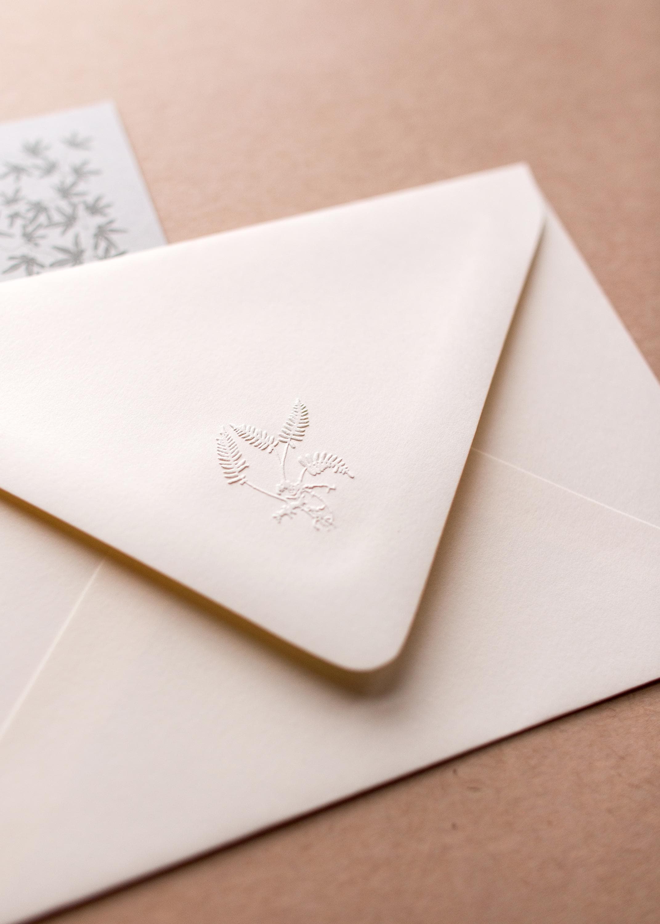 Fern Embosser, Fragile Fern, Envelope Embosser, Emboss Wedding Envelopes, Fern with Roots Embosser, Woodland Fern Wedding Embosser
