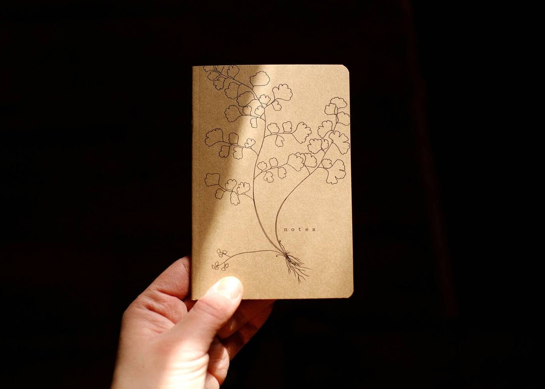 BULK Pack of 10 Fern Notebook, Mini Notes, Kraft Notebook, Maidenhair