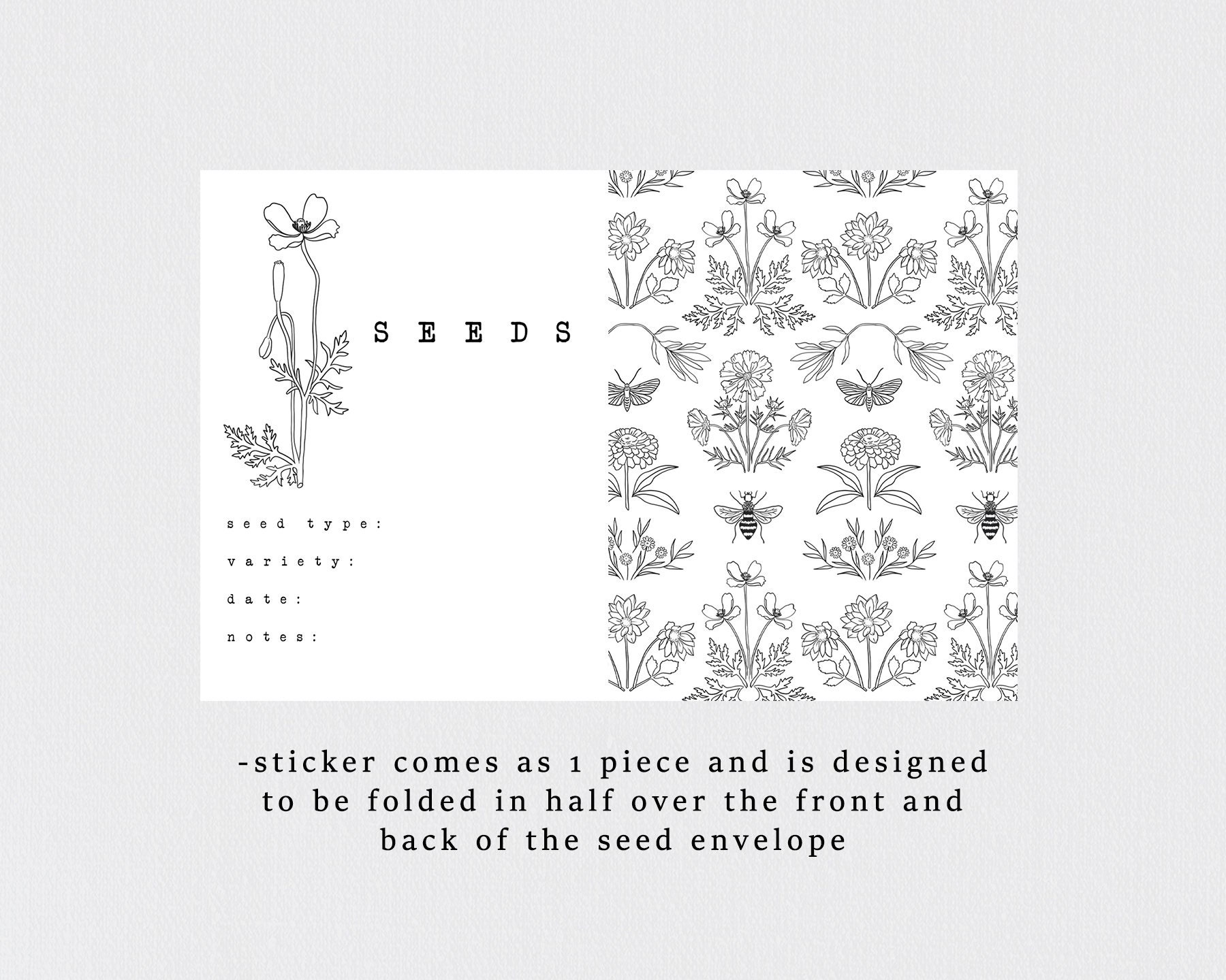 Seed Labels, Flower Seed Labeling, Sticker Label for Seed Envelopes ...