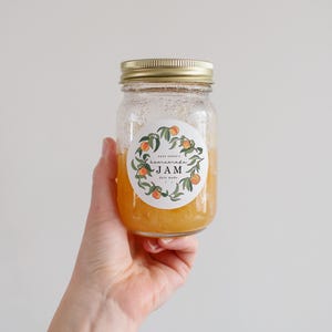 DIGITALE DATEI, Marmelade Aufkleber, Pfirsichmarmelade Aufkleber, Aufkleberdatei für Bauernmärkte, Marmelade für Hochzeiten, Marmeladeetikett zum Verschenken