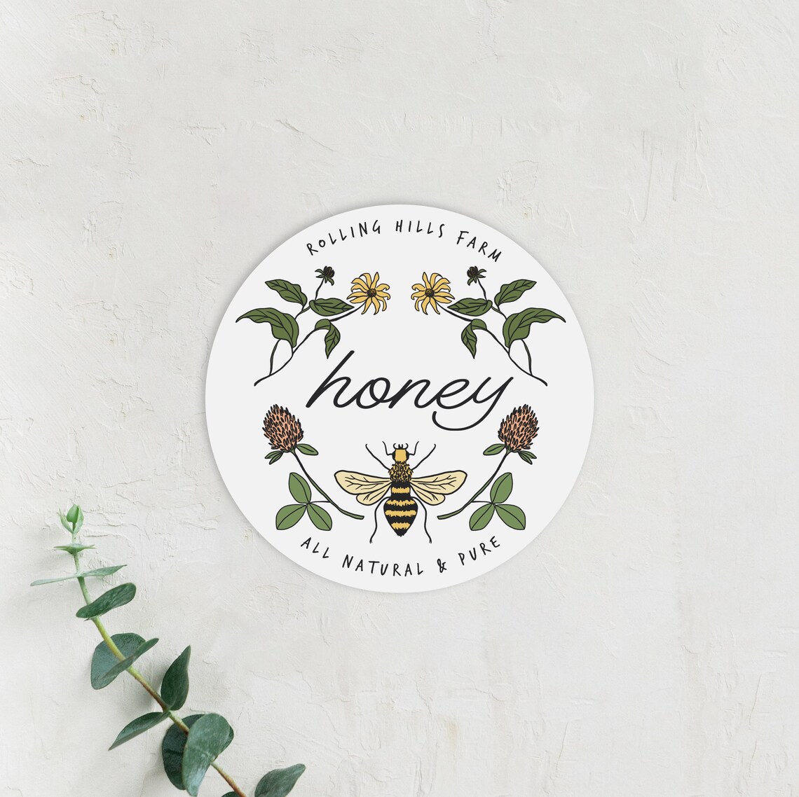 Custom Honey Label Sticker Raw Honey Labels Sticker Honey Etsy