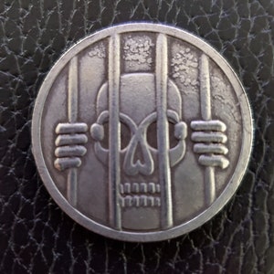 Skeleton In The Can Hobo Dollar Coin