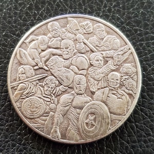 The Avengers Super Hero's and Villain Hobo Dollar Coin